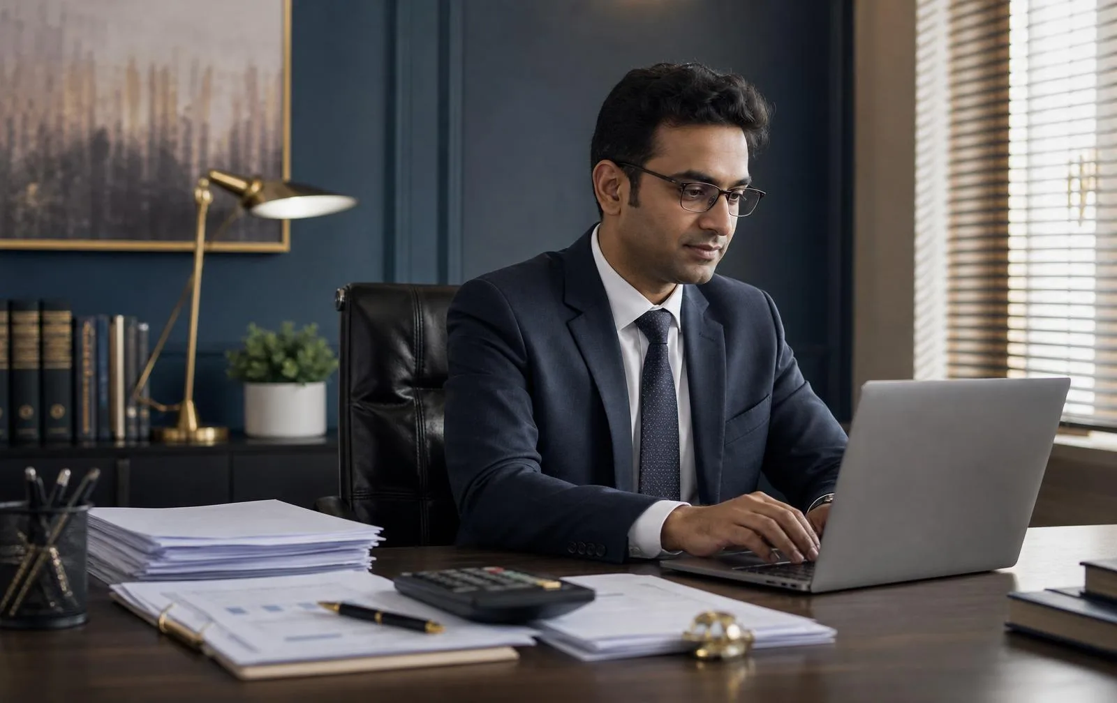 Income tax and GST documents on a desk